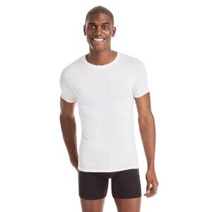 Hanes Mens Premium Slim Fit Crewneck TShirt White 5 Pack Ultra Soft Large